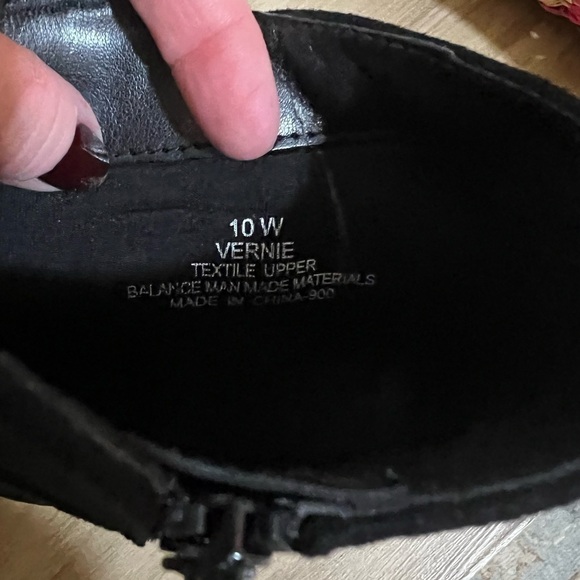 Impo Suede Heel Booties "Vernie" black size 10 - Picture 4 of 6